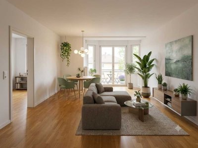 Sanierte 4-Zimmer-Altbauwohnung mit Balkon, Aufzug und 2 Bädern