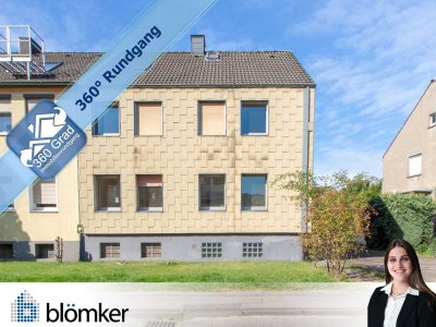 Blömker! Erbbaurecht! Zweifamilienhaus mit Garage, Garten, Platz und Potenzial in GE-Beckhausen!