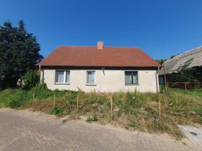 Dorfbauernhof **Insel Usedom** Wohnhaus, Reetdachscheune, Innenhof, Garten