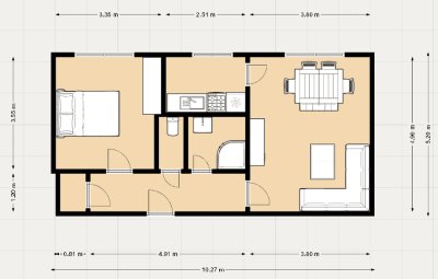 2-Zimmer Wohnung inkl. PKW-Parkplatz, neuem Bad - Gesamt 586 €
