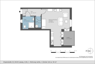 Erstbezug in Citynaher Wohnlage- hochwertige 1 Zimmer Wohnung mit Balkon