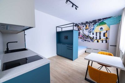 Moderne 2-Zimmer-Neubauwohnung mit Einbauküche und Dachterasse