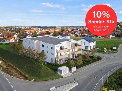 **KfW-40-QNG** Großzügig! 4,5 Zi.-EG-Wohnung mit eigenem Gartenanteil
