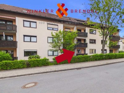 Zentrale 2-Zimmer-Wohnung im Hochparterre mit Loggia in Bayreuth