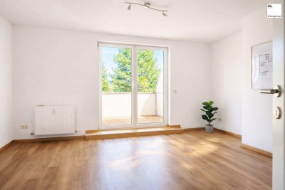 Traumhaft helle und schöne Doppelterrassenwohnung mit Berg- und Grünblick in Maxglan - 2 Terrassen, 3 1/2 Zimmer, gelegen im Dachgeschoß; 1 Pkw-Stellplatz