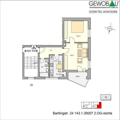 Wir modernisieren - Schöne 2 Raum Wohnung in Essen-Kray