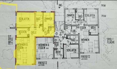 Möbelierte 3-Zimmer-Wohnung mit Terrasse und Tiefgarage in ruhiger Wohnlage