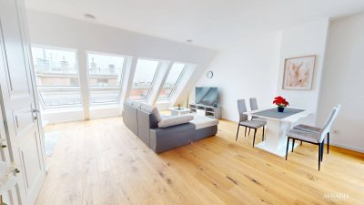 Modernes und stilvolles Penthouse mit großzügiger Dachterrasse und Blick auf Wien