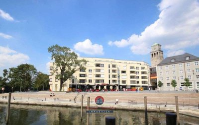 MIT RUHRBLICK: ERSTKLASSIGE 3-ZIMMERWOHNUNG AN MÜLHEIMS NEUER RUHRPROMENADE +PARKETT +FUßBODENHZG
