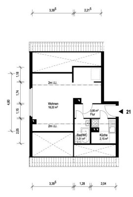 #WHG1 Gemütliche 1 Raum Dachgeschosswohnung Schorfheide Wohnung