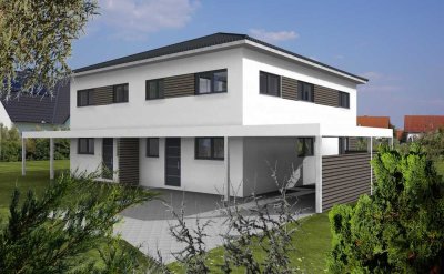Plusenergie Doppelhaushälfte auf Grundstück in Bestlage - Wohnfläche erweiterbar