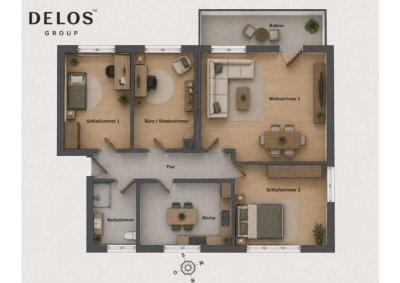Wohnen wie im Neubau - kernsanierte 4 Zimmer Wohnung mit perfekter Raumaufteilung
