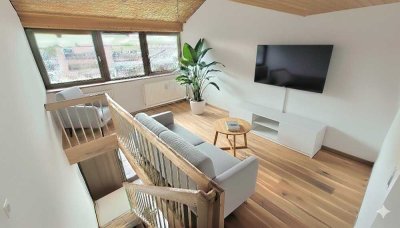 Helle Maisonette mit Traum-Dachterrasse in Bestlage von FFB/Buchenau