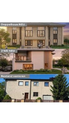 Helles, großes Grundstück mit Potenzial im Süden von Berlin: Doppelhaus, 2 WE oder Bestand sanieren