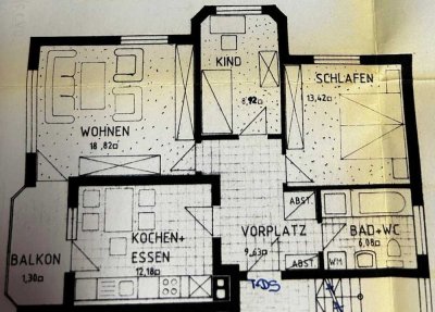 Gepflegte 3 Zimmer Wohnung mit Balkon in Pfalzgrafenweiler
