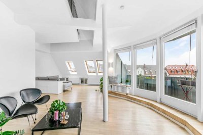 Lichtdurchflutete Galerie-Wohnung mit Dachterrasse im Herzen Neuhausens