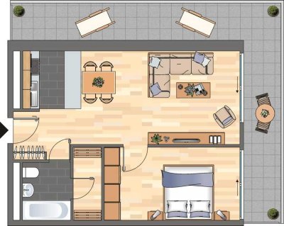 Demnächst frei! 2-Zimmer-Wohnung in Ludwigshafen am Rhein