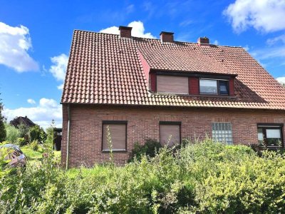 PURNHAGEN-IMMOBILIEN -  Sanierungsbedürftige Doppelhaushälfte auf Erbpachtgrundstück in Warfleth