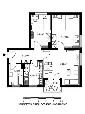 3-Zimmer Wohnung in zentraler und doch ruhiger Lage auf dem Heilsberg
