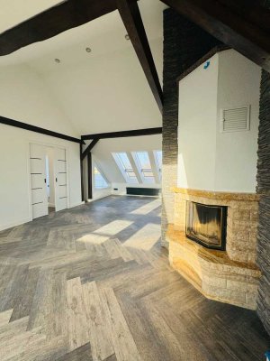Erstbezug 4-Raum-Wohnung mit Dachterrasse, Kamin, Klimaanlage, Einbauküche, Garage in Cottbus