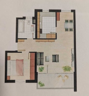 Helle 2,5-Zimmer Wohnung mit Balkon in Herrenberg