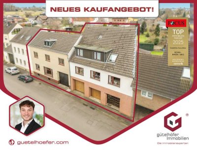 Zwei auf einen Streich! Zwei Einfamilienhäuser mit gemeinsamem Innenhof, 3 Garagen und Nebengebäude