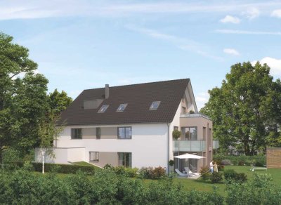 Wohnen im Grünen: 3-Zi-EG-Wohnung mit Süd-West-Terrasse + ca. 190 m² Garten