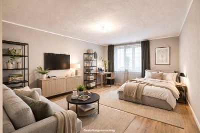 Anlerger AUFGEPASST - Top Erdgeschoß-1-Zimmer-Wohnung mit Einbauküche, U-Bahn-Nähe