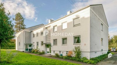 Gut geschnittene 3,5-Zimmer-Erdgeschosswohnung mit Balkon und Stellplatz in ruhiger Lage
