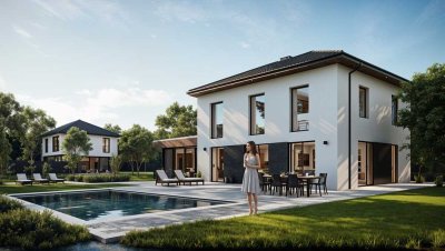 Naturnah wohnen und stilvoll leben: Stadtvilla mit Keller, Garten und Garage