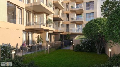 NEU | Exklusive Aktion – Küche inklusive | Jetzt sichern! "DONAU PERLE" - Traumhafte 2-Zimmer-Wohnung mit Loggia und Grünblick in den Park!