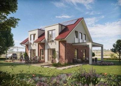 Projektiert: 2 attraktive DHH mit KFW 40+, PV-Anlage, KFN, QNG