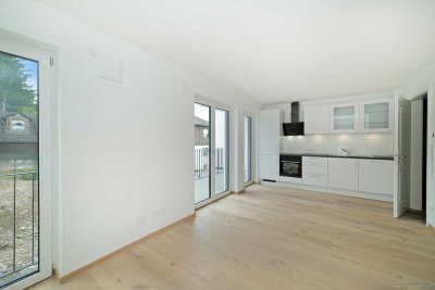 Neubau im Erstbezug: gehobene 2-Zimmer-Wohnung im 1. Obergeschoss mit Balkon und Terrasse in Markt S