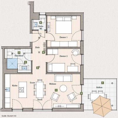 Attraktive 3-Zimmerwohnung in Müllheim, Auggener Weg