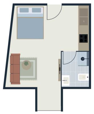 Kompakt & komfortabel: 1-Zi.-Wohnung für Singles oder Arbeitseinsteiger in Hagen (Whg33-501)