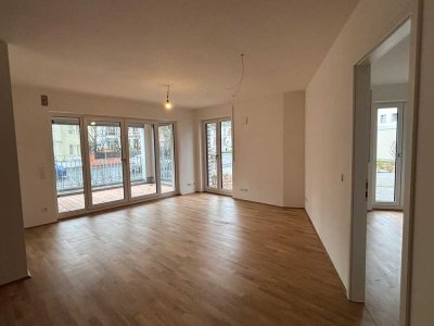 Erstbezug! Barrierefreie Neubauwohnung mit Loggia & (TG-Stellplatz) in Darmstadt-Mitte