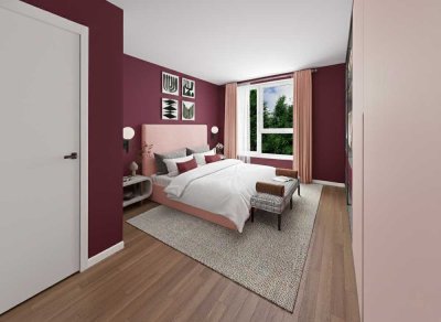 Modern & grün: 2 Zimmer mit Garten