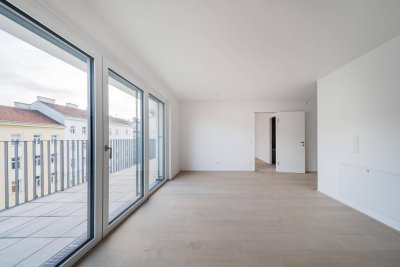 Moderne Stadtwohnung im 6. Stock mit Balkon – Erstbezug