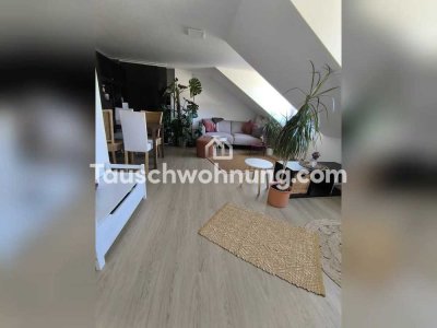 Tauschwohnung: Helle 2-Zimmer-Dachgeschosswohnung im Griechenviertel