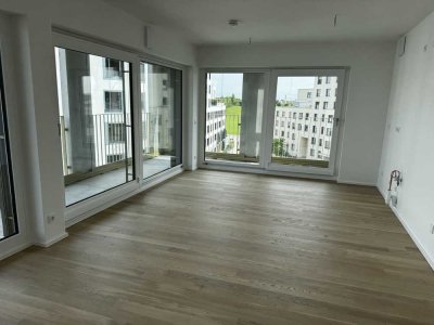 Helle 2-Zimmer-Neubau-Eckwohnung im 4. OG mit Tiefgarage in Obermenzing – Erstbezug