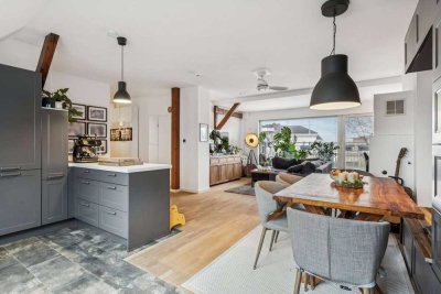 Helle 3-Zimmer Wohnung mit Dachterrasse und Kamin