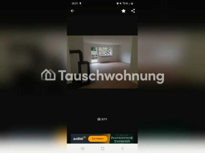 Tauschwohnung: Souterrainwohnung mit EBK, Terasse und Kamin