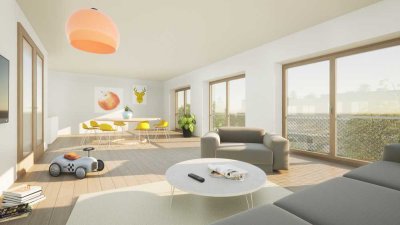 Eigenheim im Grünen: Modernes, barrierearme Maisonette + Garten, Neubau Baugruppe Gudensberg