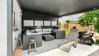 Familienfreundliches Zuhause mit zwei Terrassen, Gartenhaus und moderner Einbauküche
