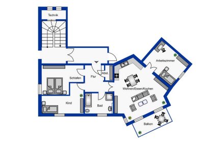 4 - Raum  Wohnung mit Denkmal-AfA