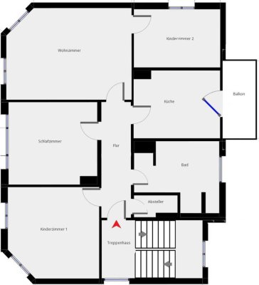 4-Zimmer-Wohnung 4-Raum-Wohnung im 1.OG mit Balkon am Fuße des Kranbergs