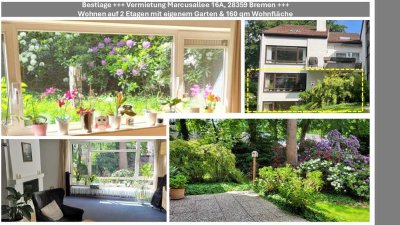 Wohnen in Bestlage Marcusallee - 2 Etagen, 160qm und eigener Garten