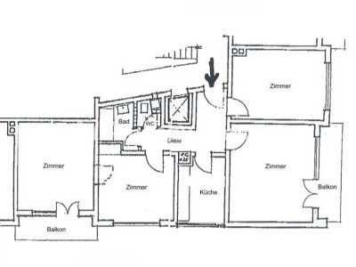 Tauschwohnung: 4 Zimmer in der Maxvorstadt gegen mind. 3 Zimmer