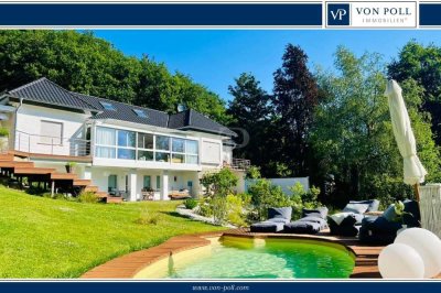 Elegante Villa am Waldrand mit beeindruckender Ausstattung, Aussicht und herrlicher Gartenanlage
