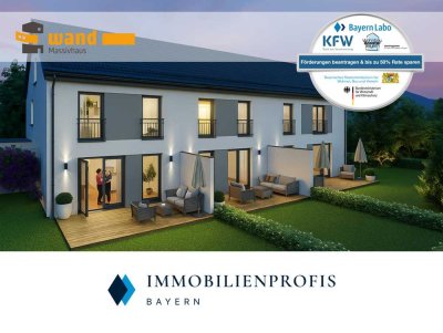 Neubau: Reiheneckhaus inkl. Homeoffice-Keller in Aichach! Massiv gebaut | Energie A+ | Top-Lage